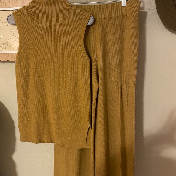 A New Day Womens Ribbed Sweater Set - Tan - Picture 5 of 8